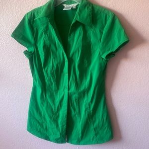 Green Button Up Short Sleeve